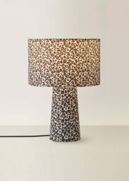 ValueLights Bertie Leopard Print Full Fabric Table Lamp in Tan - thumbnail 2