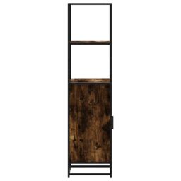 Berkfield Home Highboard Smoked Oak 35.5x35x139 cm Engineered Wood & Metal in Brown - thumbnail 6