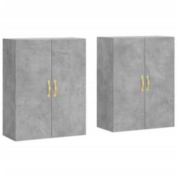 Berkfield Home Wall Mounted Cabinets 2 pcs Concrete Grey 69.5x34x90 cm - thumbnail 3