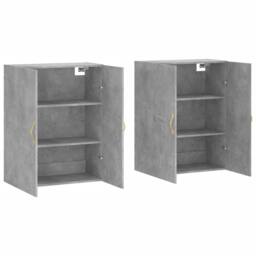 Berkfield Home Wall Mounted Cabinets 2 pcs Concrete Grey 69.5x34x90 cm - thumbnail 4