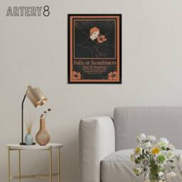 "Artery8 Folly or Saintliness Novel Book Cover Framed Canvas Art Print Reed in Black - Size: W18"" x H24""" - thumbnail 3