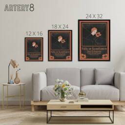 "Artery8 Folly or Saintliness Novel Book Cover Framed Canvas Art Print Reed in Black - Size: W18"" x H24""" - thumbnail 4
