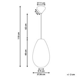 Wyld and Coco Cotton Shade Pendant Lamp White Modern Ceiling Light - thumbnail 3