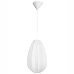 Wyld and Coco Cotton Shade Pendant Lamp White Modern Ceiling Light - thumbnail 4