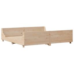 Berkfield Home Sleek Bed Frame without Mattress 180x200 cm Super King Solid Wood Pine in Natural - thumbnail 5