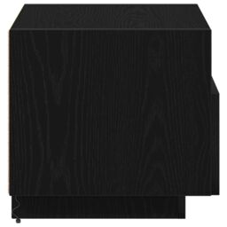 Berkfield Home Bedside Cabinets with LED Lights 2 pcs Black Oak 40x39x37 cm - Size: 40 x 39 x 37 cm - thumbnail 9