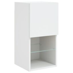 Berkfield Home TV Cabinets with LED Lights 2 pcs White 30.5x30x60 cm - thumbnail 7