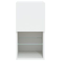 Berkfield Home TV Cabinets with LED Lights 2 pcs White 30.5x30x60 cm - thumbnail 9