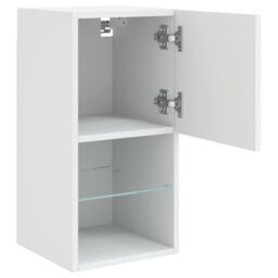 Berkfield Home TV Cabinets with LED Lights 2 pcs White 30.5x30x60 cm - thumbnail 8