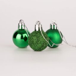 Shatchi 30mm/24Pcs Christmas Baubles Shatterproof Dark Green, Tree Decorations in Dark Green - thumbnail 2