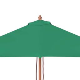 Berkfield Home Outdoor Parasol with Wooden Pole 150x200 cm Green - thumbnail 5