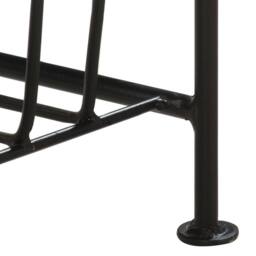 Berkfield Home Magazine Rack 40x30x50 cm Solid Mango Wood & Steel in Black - Size: 40 x 30 x 50 cm - thumbnail 5