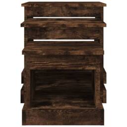 Berkfield Home Nesting Tables 3 pcs Smoked Oak Engineered Wood in Brown - thumbnail 6