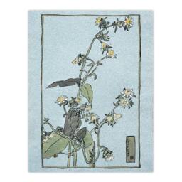 Artery8 Hannah Borger Overbeck Framed Wall Art Print Leaf Cup Floral Painting in Blue - Size: A4 - thumbnail 3