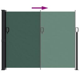 Berkfield Home Retractable Side Awning Dark Green 160x300 cm - thumbnail 5