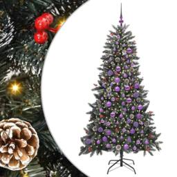 Berkfield Home Artificial Christmas Tree with 300 LEDs Green 99 x 99 x 180 cm