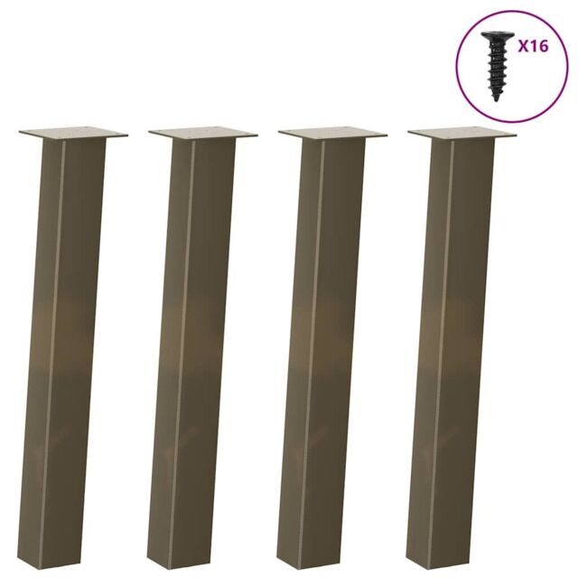Berkfield Home Coffee Table Legs 4 pcs Natural Steel 72 cm Steel in Brown - image 1