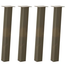 Berkfield Home Coffee Table Legs 4 pcs Natural Steel 72 cm Steel in Brown - thumbnail 2