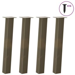 Berkfield Home Coffee Table Legs 4 pcs Natural Steel 72 cm Steel in Brown - thumbnail 1