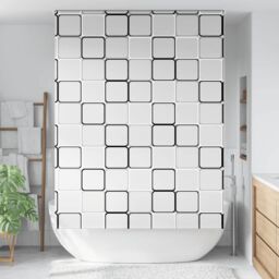 Berkfield Home Shower Roller Blind 150x240 cm Fabric Width 146 cm in Black