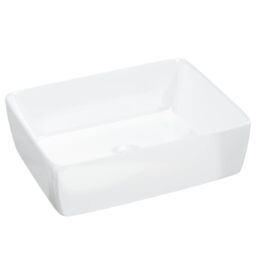 Berkfield Home Wash Basin White 48x37x13 cm Ceramic Rectangle - Size: 48 x 37 x 13 cm - thumbnail 2