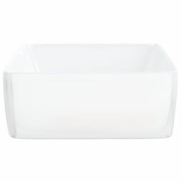 Berkfield Home Wash Basin White 48x37x13 cm Ceramic Rectangle - Size: 48 x 37 x 13 cm - thumbnail 5
