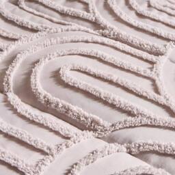 OHS Tufted Arches Coverless 7.5 TOG Duvet Set Pillowcase Quilted Cover in Stone - Size: King - thumbnail 4