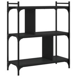 Berkfield Home Decorative Bookcase 3-Tier Black 76x32x88 cm Engineered Wood - Size: 76 x 32 x 88 cm - thumbnail 6