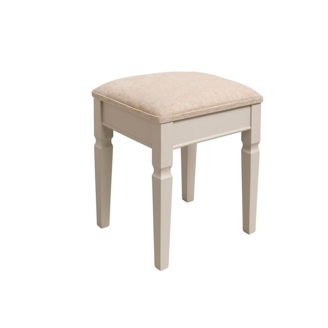 Melody Maison Taupe-Grey Cushioned Dressing Table Stool - Daventry Taupe-Grey Range in Taupe - image 1
