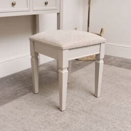 Melody Maison Taupe-Grey Cushioned Dressing Table Stool - Daventry Taupe-Grey Range in Taupe - thumbnail 5