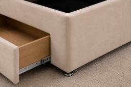 SOFT SNOOZE BEDS Divan Orthopaedic Mobility Bed with Mattress & Headboard Drawers in Dark Grey - Size: Super King - thumbnail 8