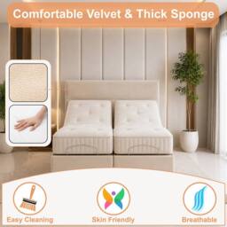 SOFT SNOOZE BEDS Divan Orthopaedic Mobility Bed with Mattress & Headboard Drawers in Dark Grey - Size: Super King - thumbnail 4