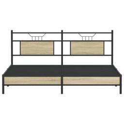 Berkfield Home Bed Frame without Mattress Sonoma Oak 183x203 cm Engineered Wood in Brown - thumbnail 6