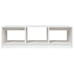 Berkfield Home Modern Coffee Table White 110x50x34 cm Solid Pinewood - Size: 110 x 50 x 34 cm - thumbnail 5