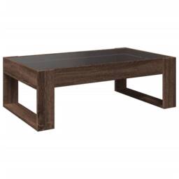 Berkfield Home Decorative Coffee Table with Infinity LED Brown Oak 90x53x30 cm - Size: 90 x 53 x 30 cm - thumbnail 8