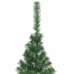 Berkfield Home Beautiful Artificial Half Christmas Tree with Stand Green 210 cm PVC - thumbnail 6