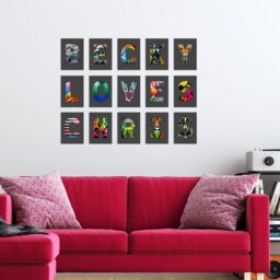 "Artery8 Wall Art Print Set Pack of 50 Street Art Graffiti Aesthetic A-Z Letters Fun Crafting Spelling Collage Kit Postcards Bedroom A6 15x10 cm (6x4"")" - thumbnail 3