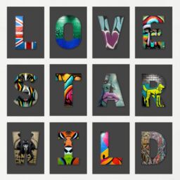 "Artery8 Wall Art Print Set Pack of 50 Street Art Graffiti Aesthetic A-Z Letters Fun Crafting Spelling Collage Kit Postcards Bedroom A6 15x10 cm (6x4"")" - thumbnail 6