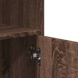 Berkfield Home Rolling¬†Cabinet Brown Oak 55x40x91 cm Engineered Wood - Size: 55 x 40 x 91 cm - thumbnail 8