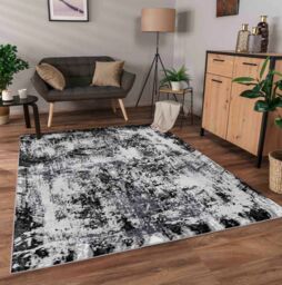 Desire Rugs Serenity Modern Abstract Acrylic Area Rug - Contemporary Style for Living Room, Bedroom or Hallway in Black - Size: 160 cm x 230 cm - thumbnail 4