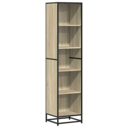 Berkfield Home Book Cabinet Sonoma Oak 40x35x170.5 cm Engineered Wood in Brown - thumbnail 2