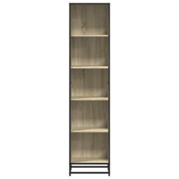 Berkfield Home Book Cabinet Sonoma Oak 40x35x170.5 cm Engineered Wood in Brown - thumbnail 4