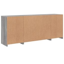 Berkfield Home Sideboard with LED Lights Grey Sonoma 163x37x67 cm - Size: 163 x 37 x 67 cm - thumbnail 8
