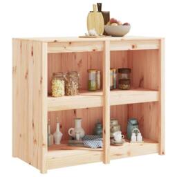 Berkfield Home Outdoor Kitchen Cabinet 106x55x92 cm Solid Wood Pine in Light Tan - Size: 106 x 55 x 92 cm