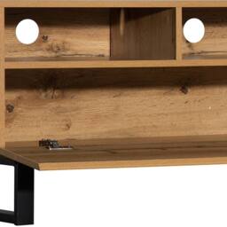 HomeTouch Wooden TV Unit with Large Storage for Living Room in Natural - Size: 1 Pack - thumbnail 7