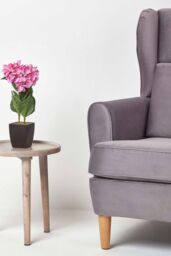 Homescapes Small Artificial Hydrangea Flower in Pot, 38 cm Tall in Pink - thumbnail 6