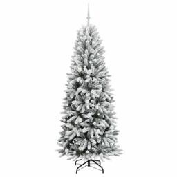 Berkfield Home Artificial Christmas Tree with 300 LEDs White 78 x 78 x 210 cm - thumbnail 4