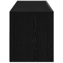 Berkfield Home TV Stand with LED Lights - Black Oak - 75x35x40 cm - Made of Engineered Wood - Size: 75 x 35 x 40 cm - thumbnail 8
