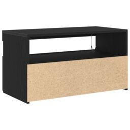 Berkfield Home TV Stand with LED Lights - Black Oak - 75x35x40 cm - Made of Engineered Wood - Size: 75 x 35 x 40 cm - thumbnail 6