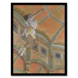 "Artery8 Acrobat Miss La La at Cirque Fernando Degas Framed Wall Art Print in Orange - Size: W12"" x H16""" - thumbnail 1